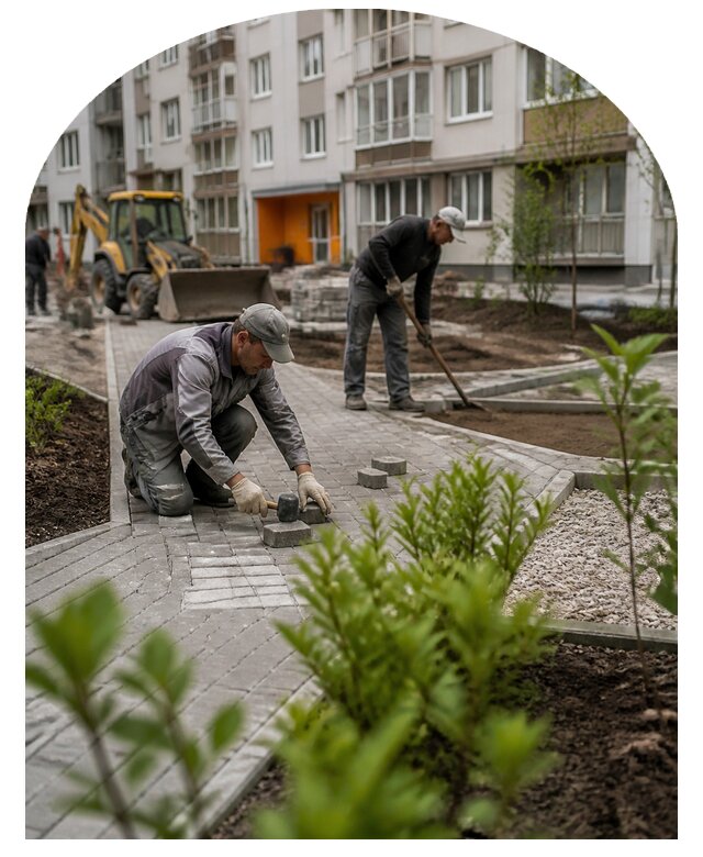 Благоустройство двора многоквартирного дома в Кореновске
