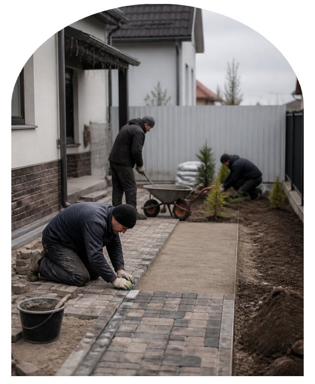 Благоустройство маленького участка под ключ в Кореновске